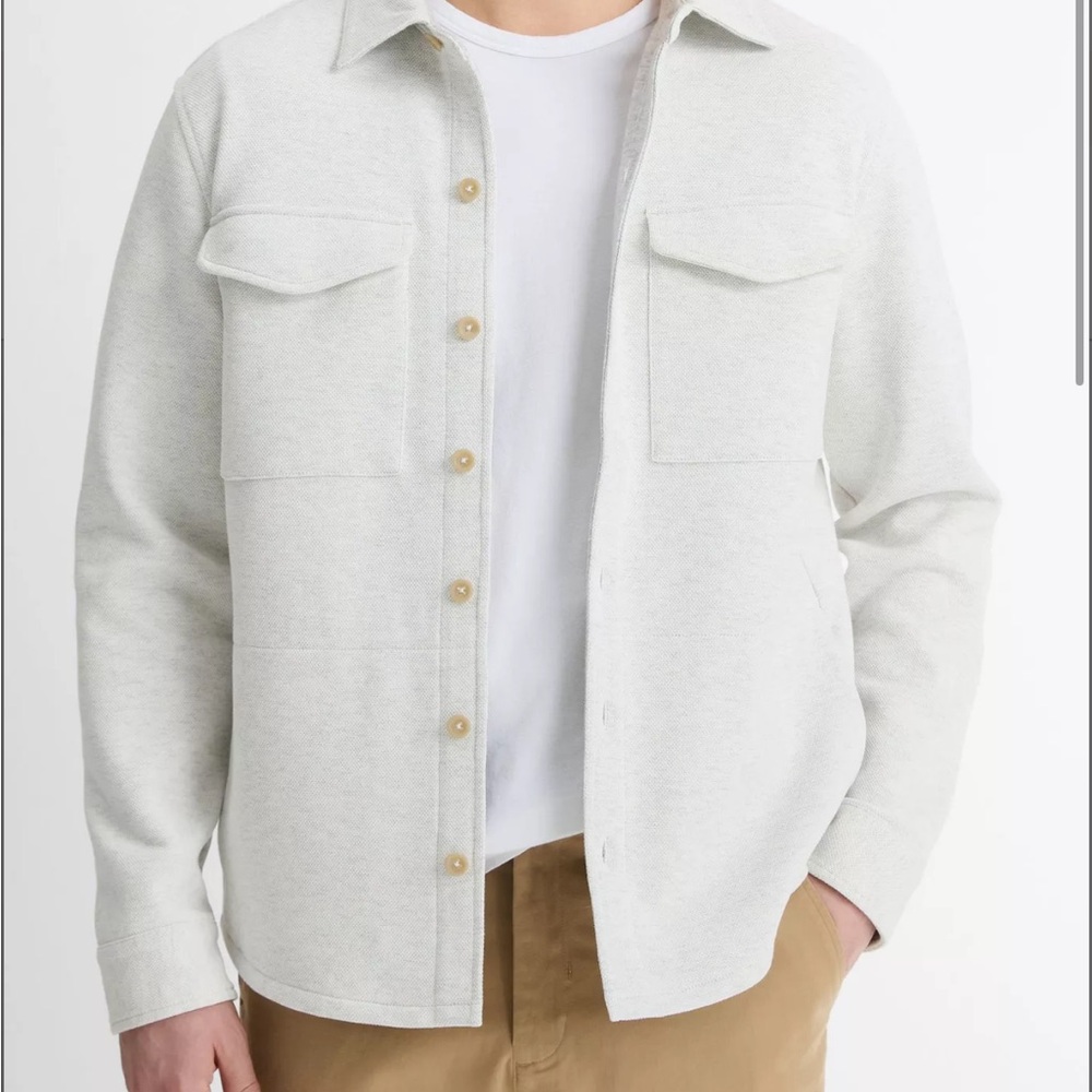 Vince Oatmeal Beige Shirt Jacket size L